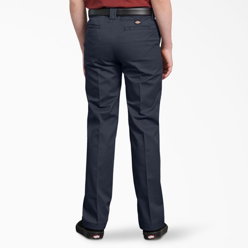 Navy Dickies Slim Fit Kids' Pants | 872-KDOQVI