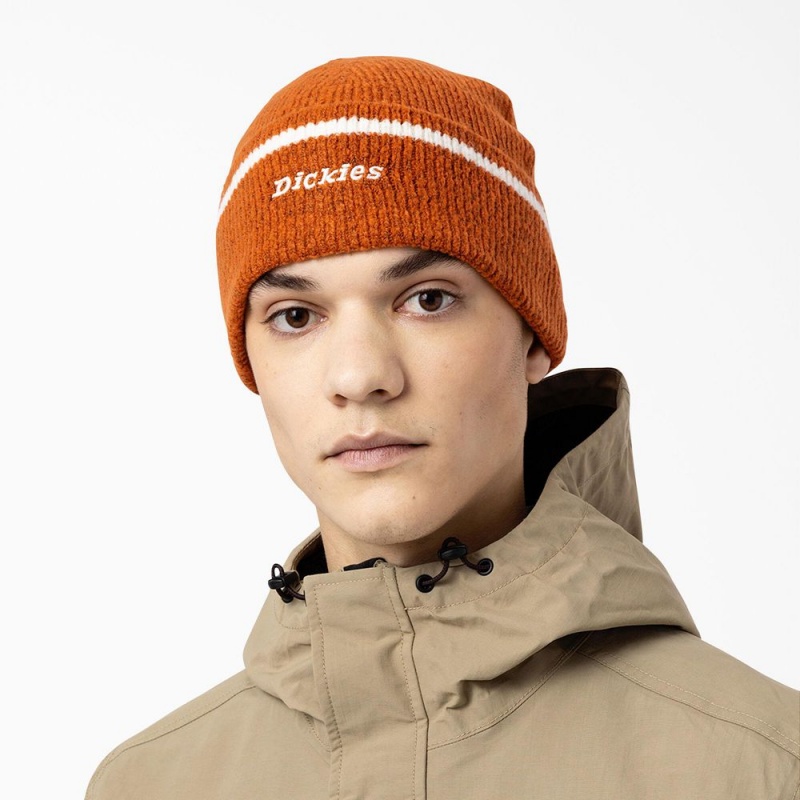 Orange Dickies Chalkville Men's Beanie | 023-ZTLCGJ