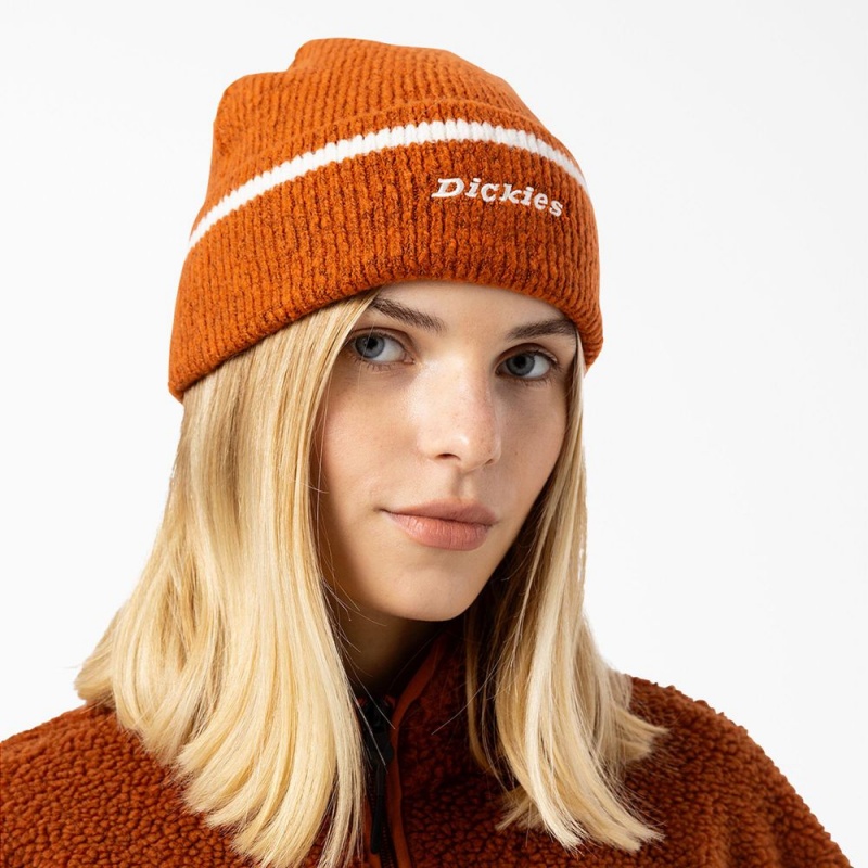 Orange Dickies Chalkville Men's Beanie | 023-ZTLCGJ