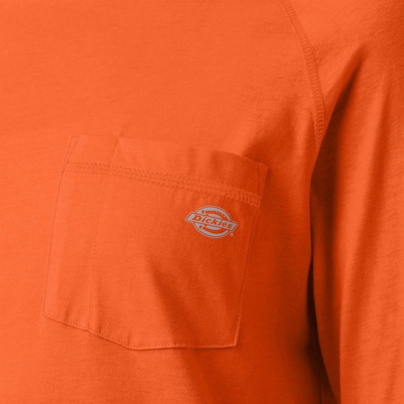 Orange Dickies Cooling Performance Sun Women's T-Shirt | 704-EGCRTO