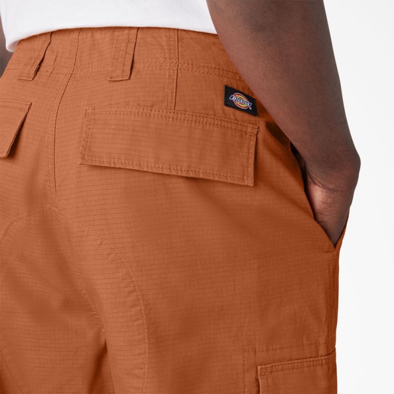 Orange Dickies Eagle Bend Relaxed Fit Double Knee Men's Cargo Pants | 539-SOTXWG