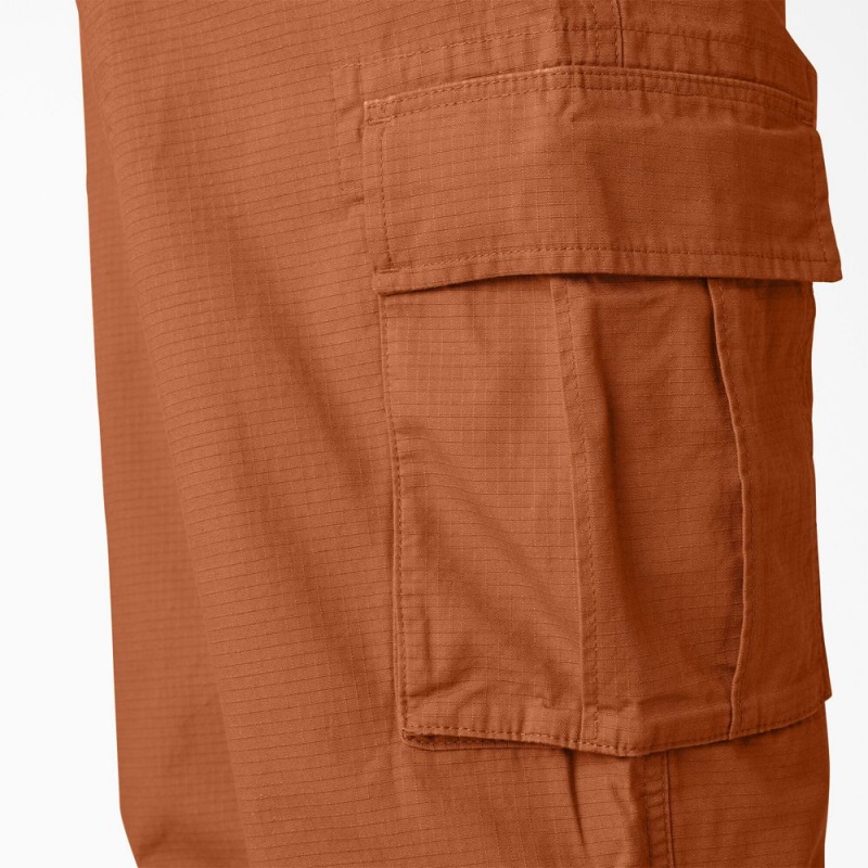 Orange Dickies Eagle Bend Relaxed Fit Double Knee Men's Cargo Pants | 539-SOTXWG