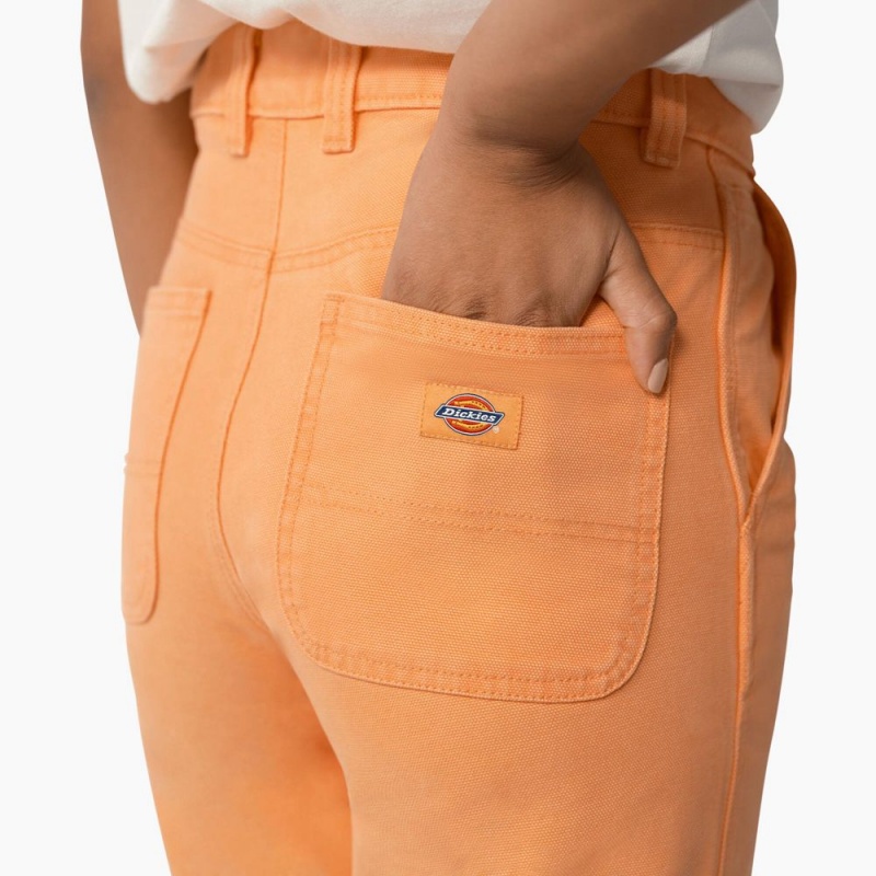 Orange Dickies Regular Fit Duck Women's Pants | 491-RHKNIB