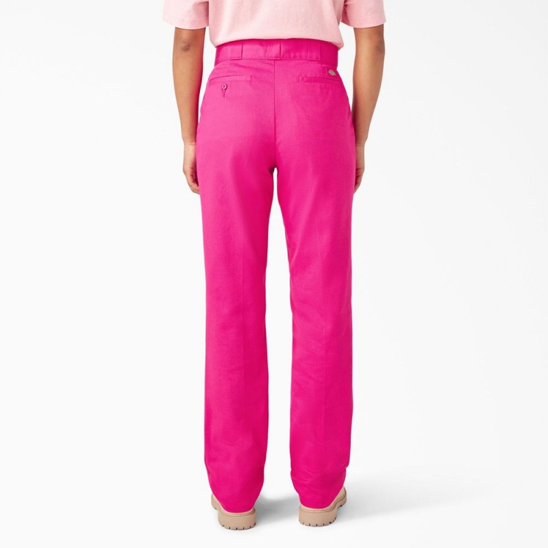 Pink Dickies Breast Cancer Awareness 874® Women's Work Pants | 239-FCPGTZ