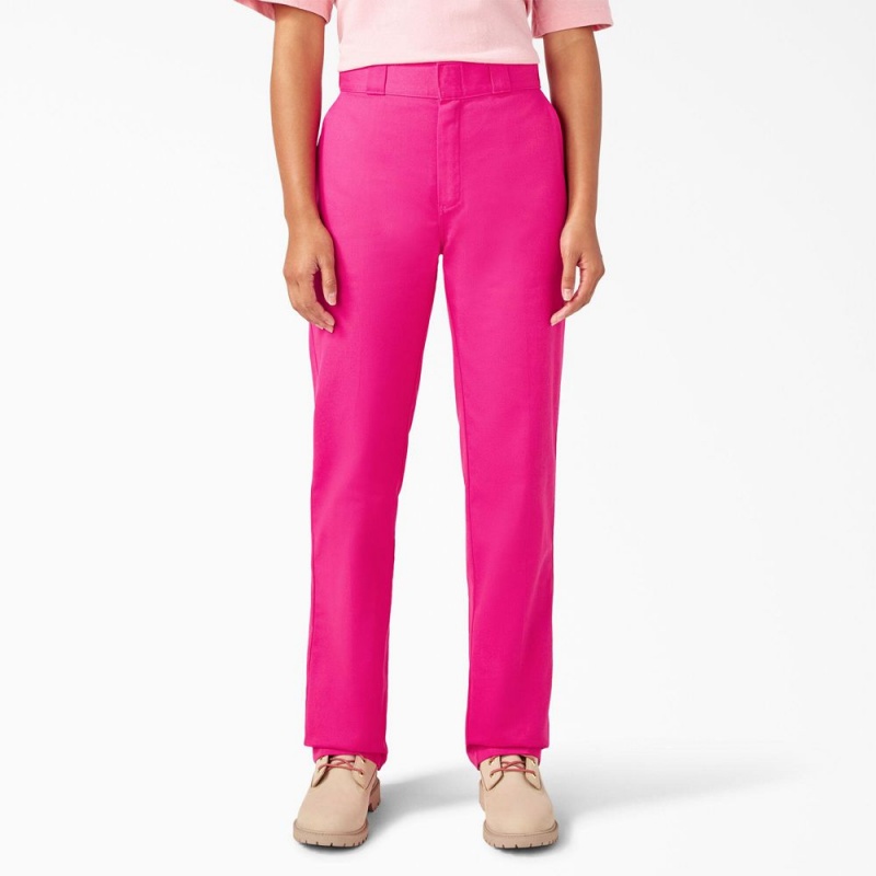 Pink Dickies Breast Cancer Awareness 874® Women\'s Work Pants | 239-FCPGTZ