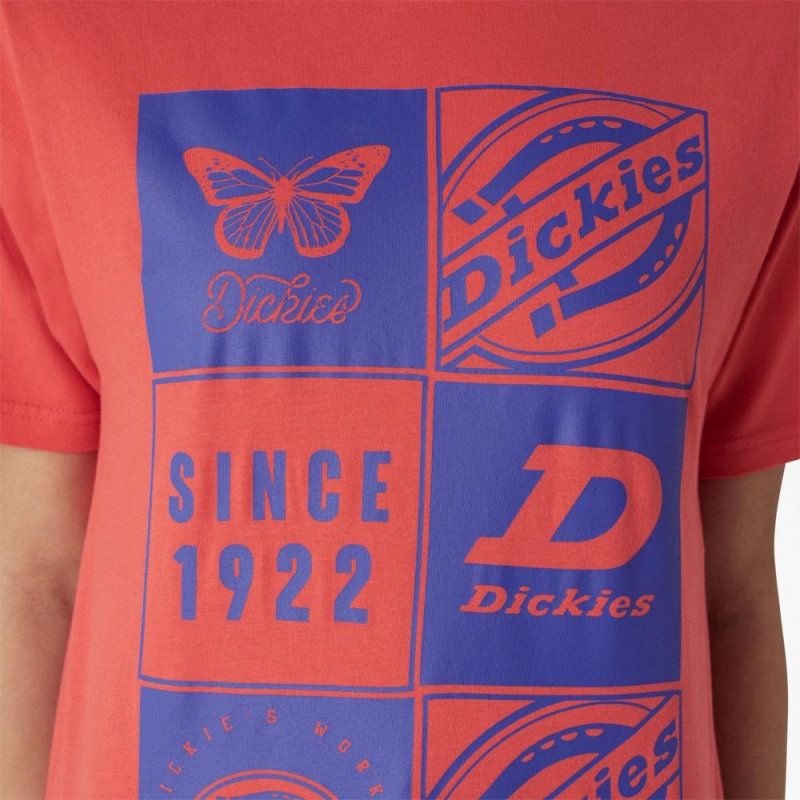 Pink Dickies Graphic Band Women's T-Shirt | 601-BWEJUM