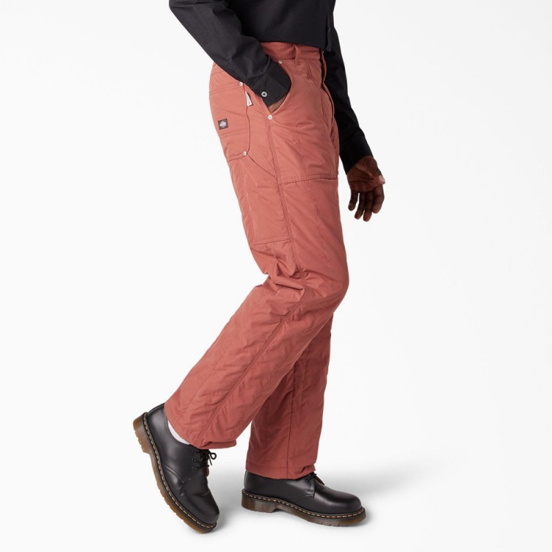 Pink Dickies Premium Collection Quilted Utility Men's Pants | 103-QWDUOZ