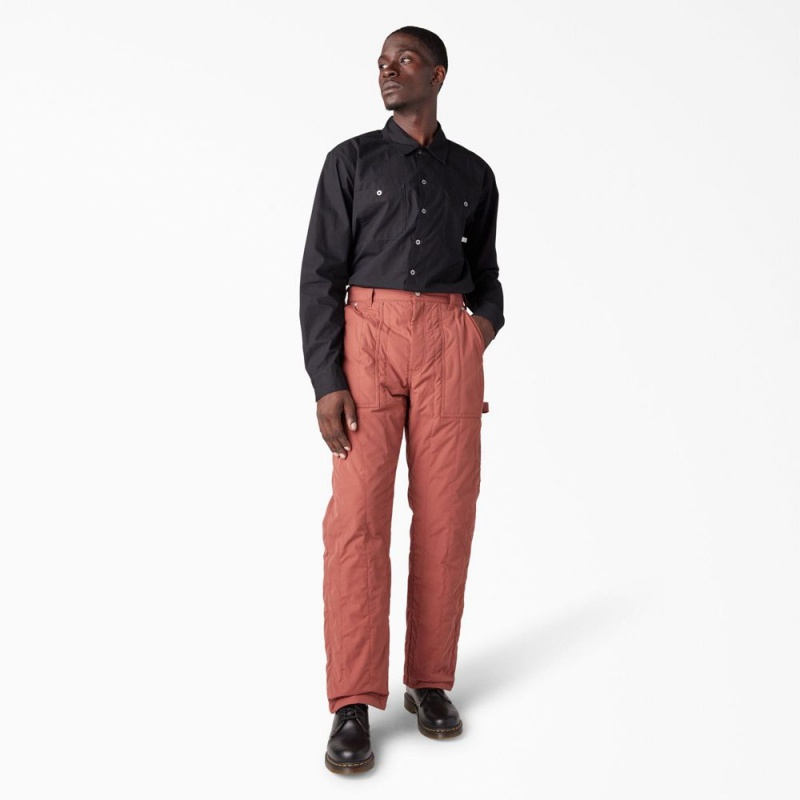 Pink Dickies Premium Collection Quilted Utility Men's Pants | 103-QWDUOZ