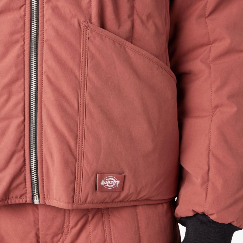 Pink Dickies Premium Collection Quilted Men's Jacket | 926-HSYIFQ