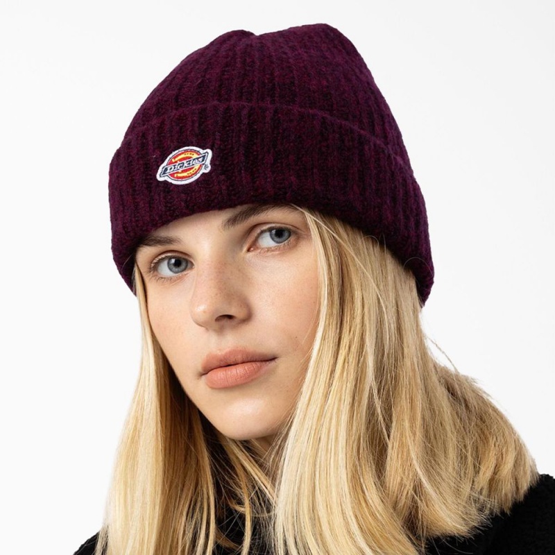 Purple Dickies Brewton Men's Beanie | 854-WRZPGB