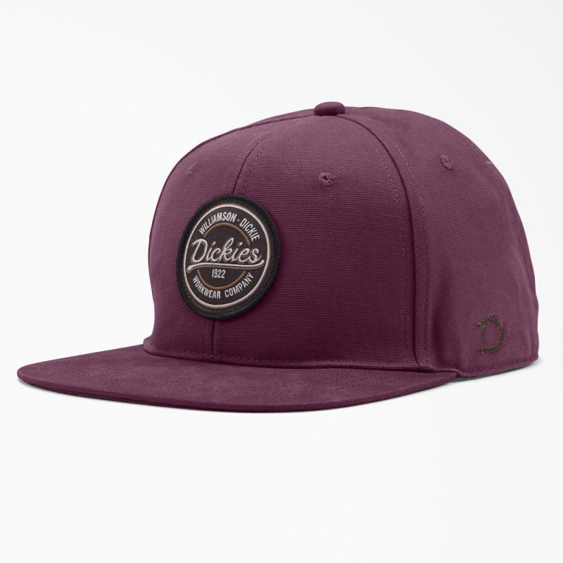 Purple Dickies Flat Bill Duck Men\'s Cap | 832-YMJWFH