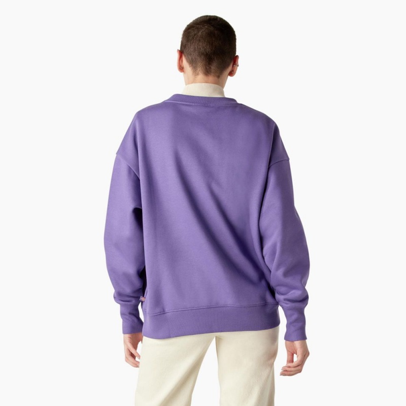 Purple Dickies Garden Plain Women's Sweatshirt | 620-WSEMAI