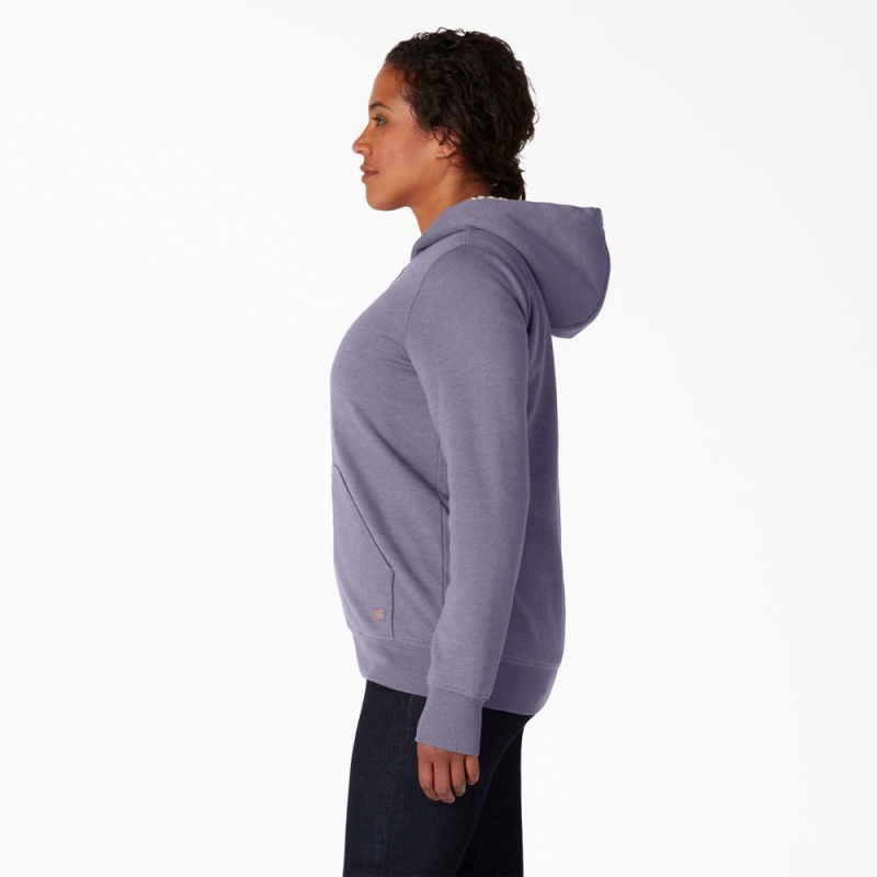 Purple Dickies High Pile Fleece Lined Women's Hoodie | 791-IDPZOR