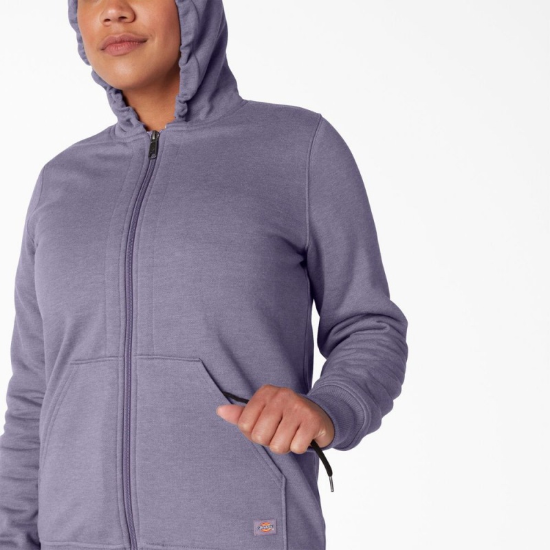 Purple Dickies High Pile Fleece Lined Women's Hoodie | 791-IDPZOR