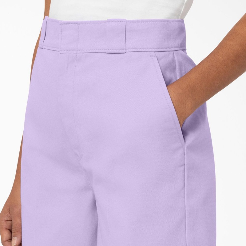 Purple Dickies Phoenix Women's Shorts | 839-DWYBNE