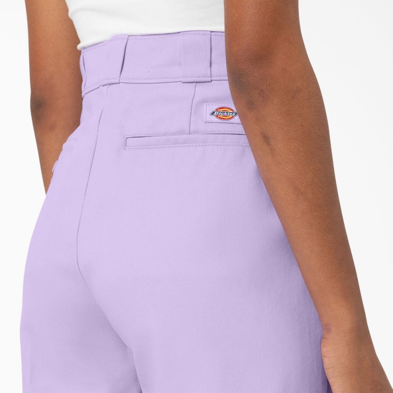 Purple Dickies Phoenix Women's Shorts | 839-DWYBNE