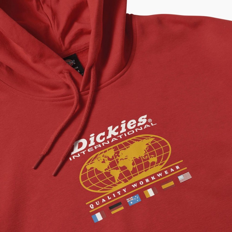 Red Dickies Jake Hayes Graphic Men's Hoodie | 907-RIBUDW