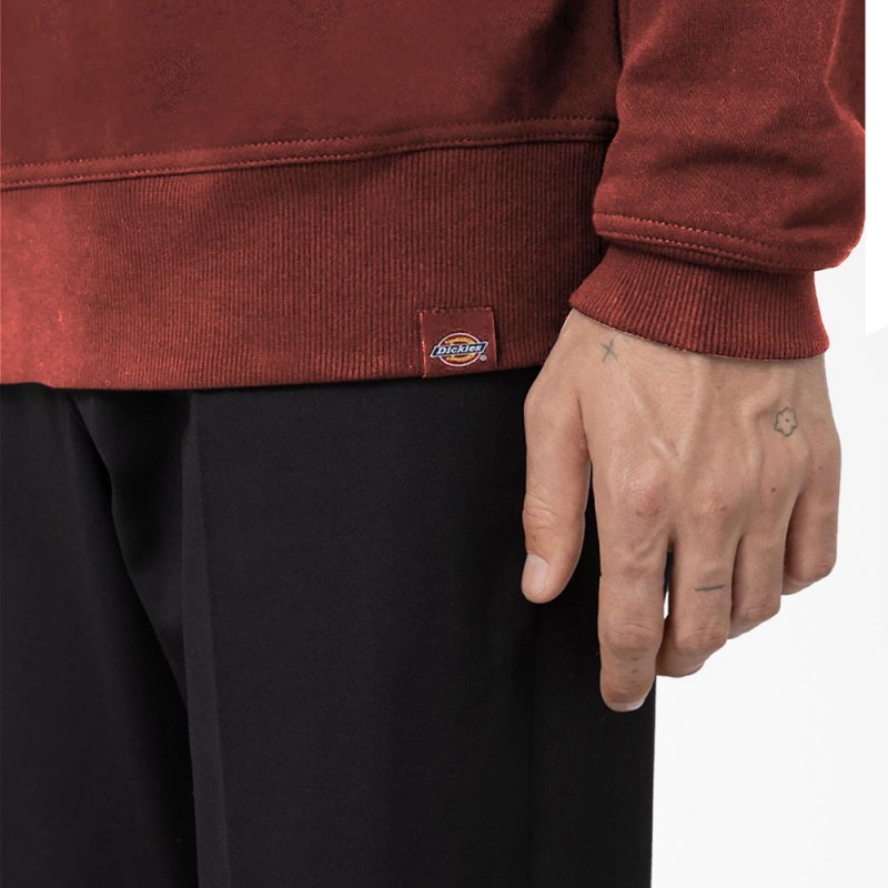 Red Dickies Oxford Graphic Men's Sweatshirt | 902-ENPLYM