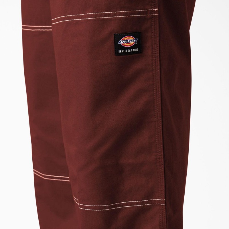 Red Dickies Skateboarding Summit Relaxed Fit Chef Men's Pants | 654-KVQGTM