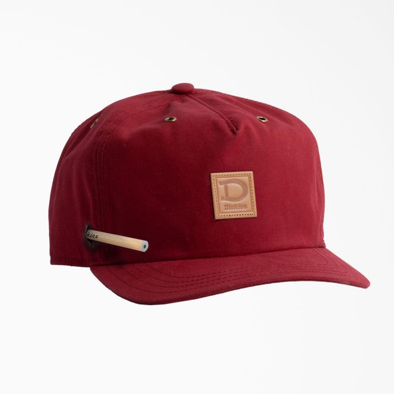 Red Dickies Waxed Canvas Men\'s Hat | 874-EOGXPR