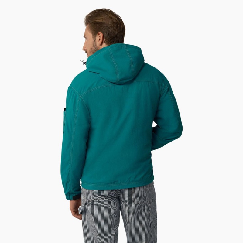 Turquoise Dickies Jackson Windbreaker Men's Jacket | 903-XMTEHY