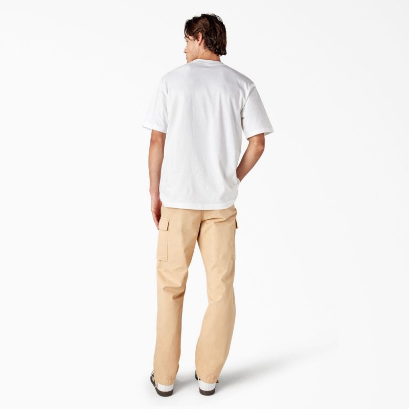 White Dickies Melvern Graphic Men's T-Shirt | 613-LHFDEA