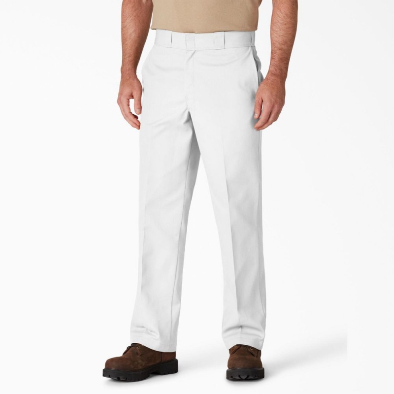 White Dickies Original 874® Men\'s Work Pants | 756-QLZCIS