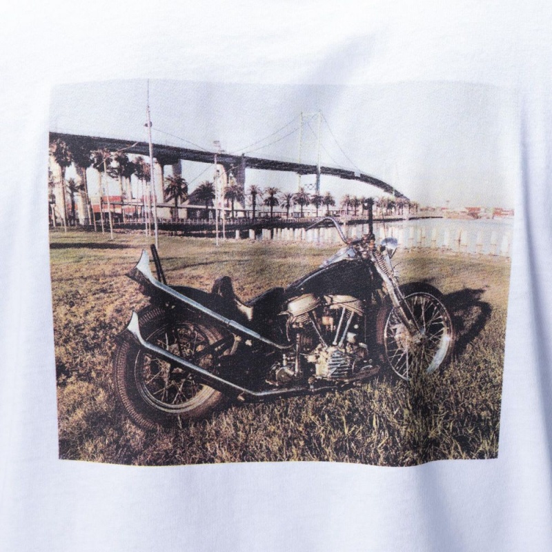 White Dickies Ronnie Sandoval Photo Men's T-Shirt | 042-RSQIDX