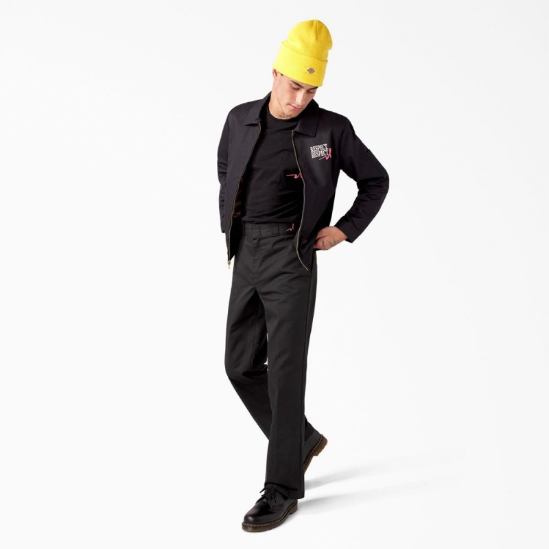 Yellow Dickies Breast Cancer Awareness Cuffed Knit Men's Beanie | 095-XBHDQU