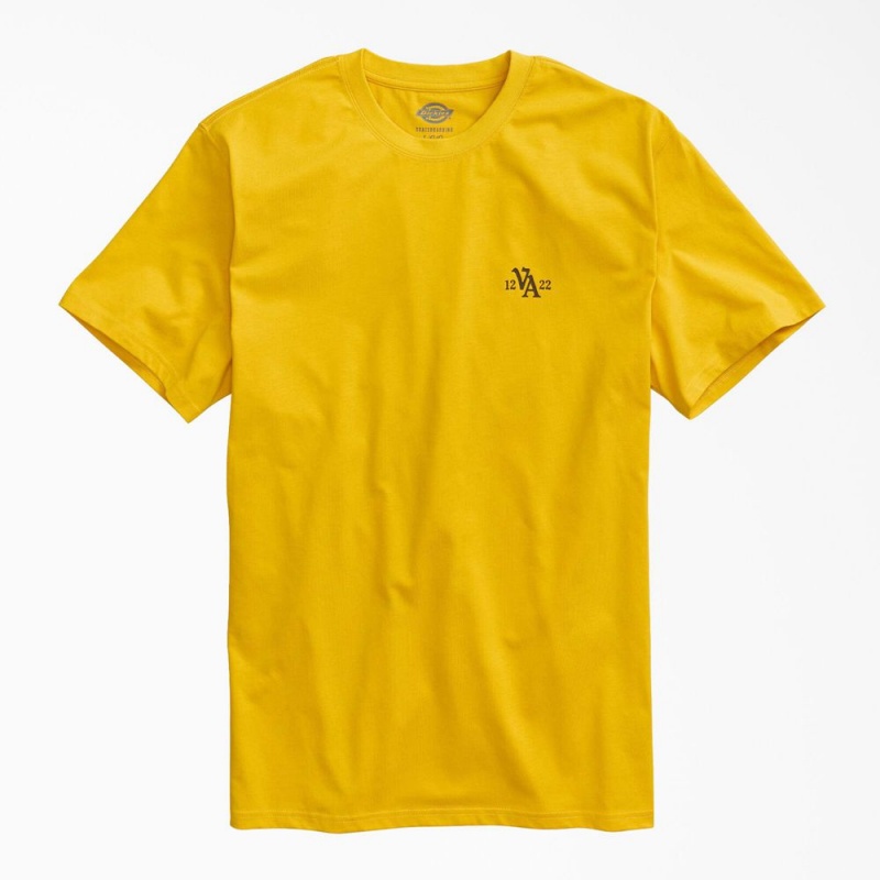 Yellow Dickies Vincent Alvarez Graphic Men's T-Shirt | 410-BICKPF